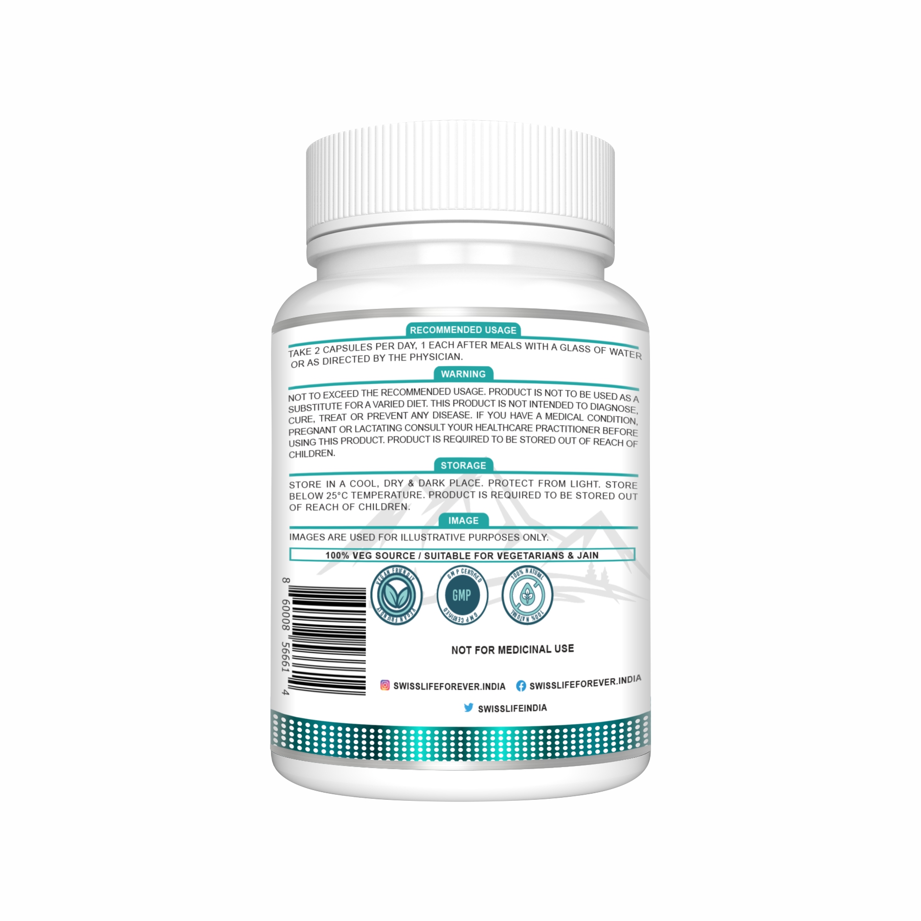 Swisslife Forever Premium Omega 3 6 9 Vegan Supplement | Plant-based | Algal Oil | Natural Nutrition Supplement for Optimal Muscle, Eye, Hair, Skin, Bone and Heart Health for Men & Women - 90 Veg Capsules - Image 2