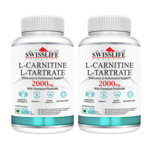 SwissLife Forever L-Carnitine Tartrate 2000mg | May promote cardiovascular health | Health Endurance & Performance Support | 60 Tablets ( Pack of 2 )
