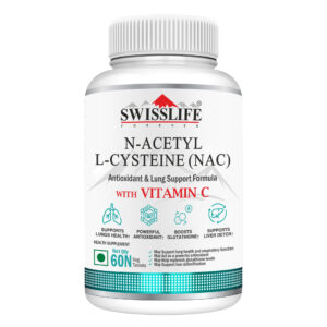 SwissLife Forever N-Acetyl L-Cysteine (NAC) 600mg | Antioxidant & Lung Support Formula for Immunity, Liver Health, and Cellular Protection | 60 Tablets