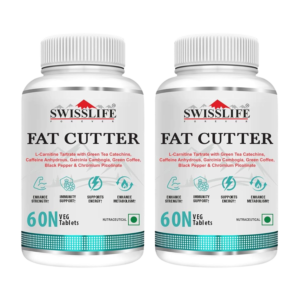 SwissLife Forever Fat Cutter Tablets | Blend of Extract, L-Carnitine Tartrate & Chromium Picolinate | May Support Muscle Recovery & Energy Levels | For Men & Women | 60 Tablets ( Pack of 2 )