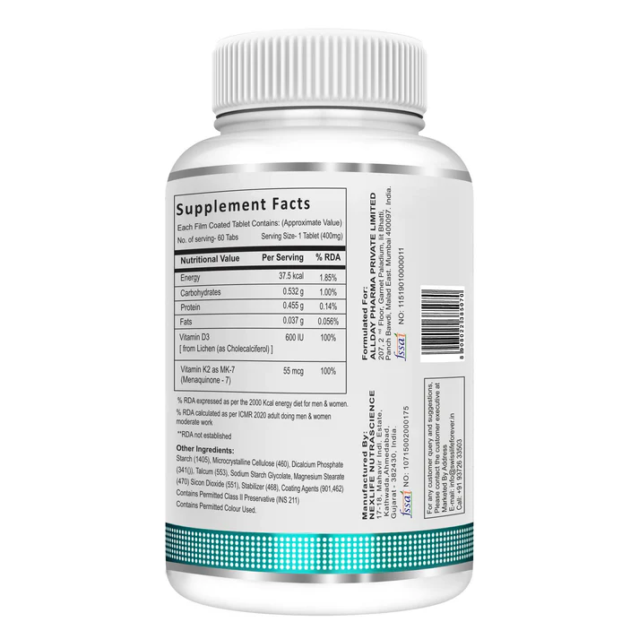 SwissLife Forever Vitamin D3 + K2 (MK7) | Plant-Based Vitamin D3 from Lichen | Supports Immunity, Heart, Muscle & Bone Health | Men & Women | 60 Tablets - Image 2