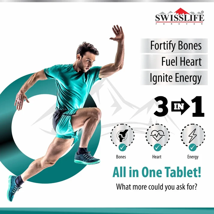 SwissLife Forever Calcium Magnesium Zinc with Vitamin D3, K2 MK7 & B12 | Bone Strength, Immunity & Nerve Health Support | Calcium Supplement for Men & Women | 120 Tablets - Image 3