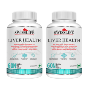 SwissLife Forever Liver Health Tablets | May Support Healthy Bile Flow & Digestion | For Men & Women | 60 Tablets (Pack of 2 )