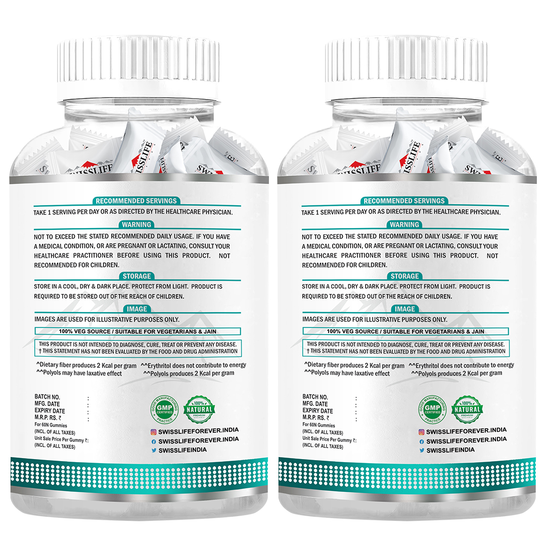 Swisslife Forever Multivitamin Gummies - MV Gummies | Folic Acid with Vitamin C | Superfood with Micronutrients Vitamin C, Vitamin B6, Vitamin B9, Vitamin B12 | 60 Gummies ( Pack of 2 ) - Image 2