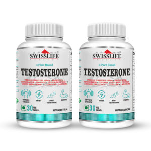 SwissLife Forever Testosterone Supplement for Men | Tribulus 1000mg, Ashwagandha, L-Citrulline, Kaunch Beej | Plant-Based Formula | Supports Strength, Stamina, Energy & Performance | 30 Tablets( Pack of 2 )