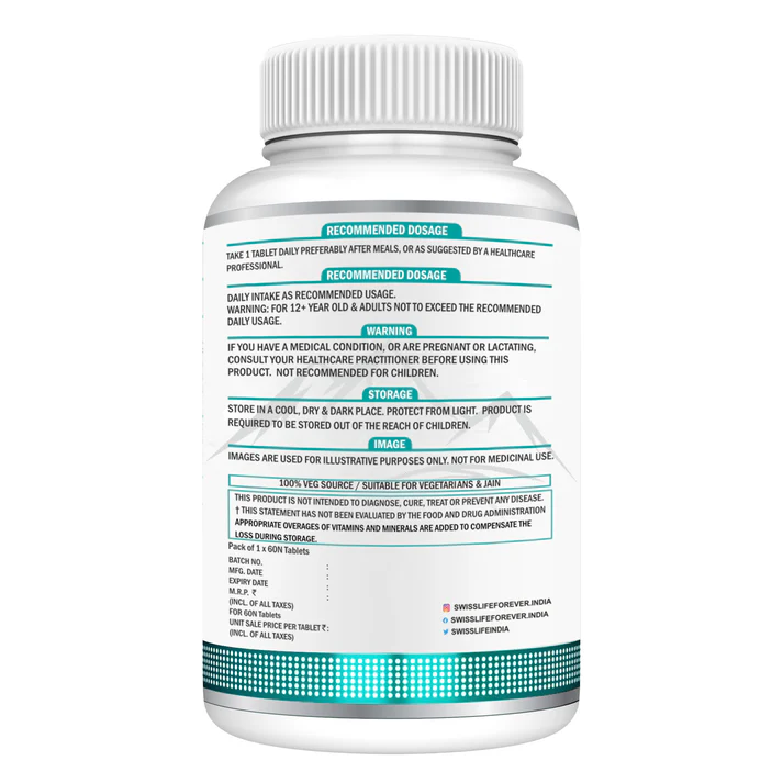 SwissLife Forever Moringa Tablets | Natural Energy & Immunity Support Formula for Digestion, Metabolism, and Overall Wellness | 60 Tablets - Image 3